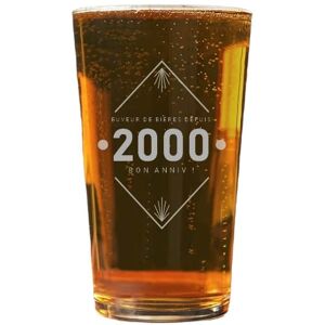 Cadeaux.com verre a biere pinte annee homme ne en 2000