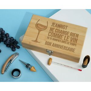 Cadeaux.com Coffret sommelier personnalise - 5 accessoires - Citation