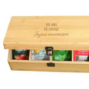 Cadeaux.com Boite a thé avec message femme 99 ans