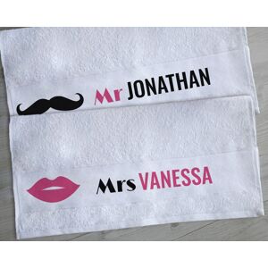 Cadeaux.com Duo de serviettes Mr & Mrs