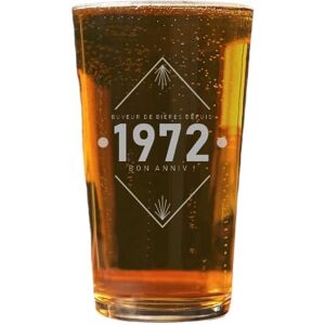 Cadeaux.com Verre a biere pinte annee annee 1972