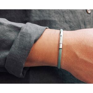 Cadeaux.com Bracelet personnalisé pour homme - cordon aquamarine