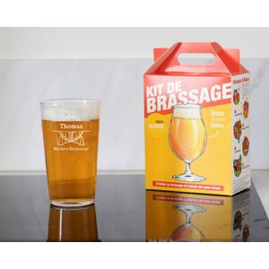 Cadeaux.com Kit d'initiation au brassage de bière et son verre à bière personnalisé