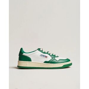 Autry Medalist Low Bicolor Leather Sneaker White/Green