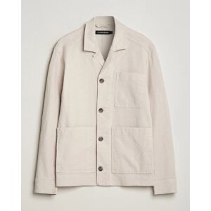 J.Lindeberg Errol Linen/Cotton Workwear Overshirt Moonbeam