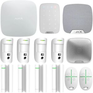 Ajax System Kit Antivol Ajax Wireless avec centrale Hub2 plus 4G 2 SIM WI-FI + PIR Blanc