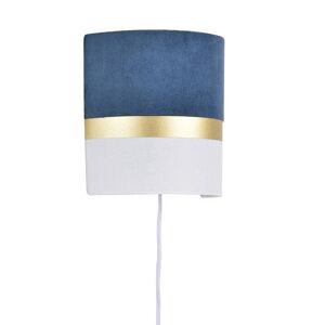 Corep Applique murale Corep VELVET-Applique coton et velours H20cm Bleu