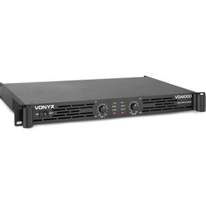 Vonyx VDA1000 Amplificateur de sonorisation 1U 2x 500W - Amplificateurs de puissance bicanaux