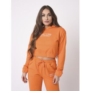 Project X Paris Sweat à capuche enfilable en molleton crop top - Couleur - Orange, Taille - M