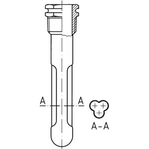 Afriso 67337 TG 2000 / 2 15x16 mm, laiton, longueur de tige L1 150 mm