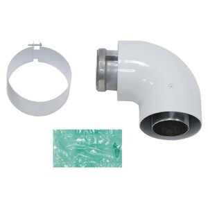 Vaillant coude 90 degrés 60/100 mm 303808 concentrique, aluminium