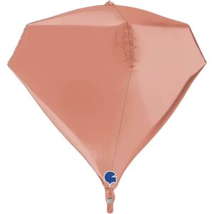 Grabo Ballon Helium Diamant Or Rose 4D 45cm