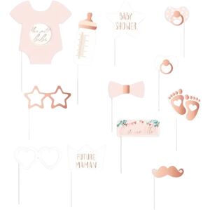 STC PRO Photobooth Baby Shower Rose - 12 accessoires