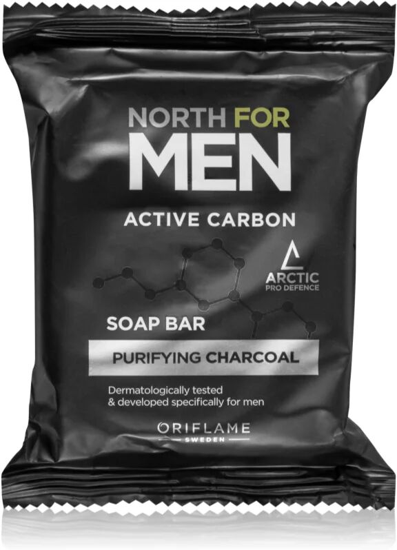 Oriflame North for Men Active Carbon savon nettoyant solide au charbon actif 100 g