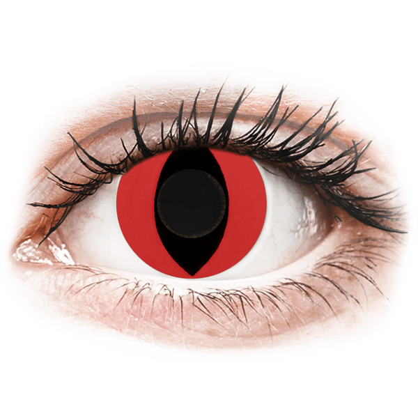 crazy lens - cat eye red - giornaliere non correttive (2 lenti)