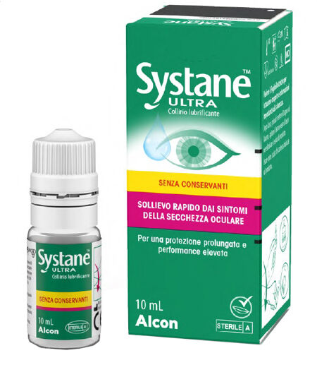 Giuliani Spa Systane - Ultra Collirio Lubrificante Senza Conservanti 10ml - Idratazione Intensa per Occhi Sensibili