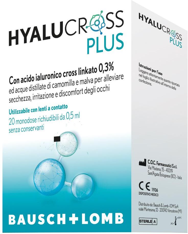 Bausch & Lomb Hyalucross Plus Sdu 0,5ml 20pk