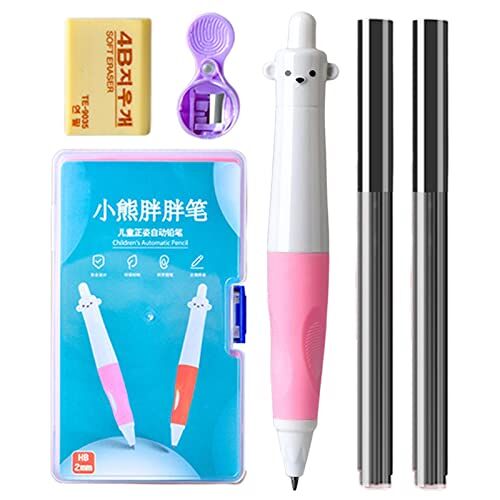 Tioheam Correctiepotlood Potloden om te helpen met handschrift,Grip Posture Correction Training Pencil Pen met 2 mm vullingen voor studenten Kinderen