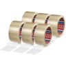 tesa Pack 4280 PP pakkettape in verpakking van 6 stuks universeel plakband voor het verpakken van pakketten en dozen transparant 6 rollen van elk 66 m x 50 mm