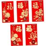 ENESEA Bruiloftsbenodigdheden, 42 stuks Geldenvelop rode envelop Chinese rode pakketten 2024 rode enveloppen Chinese lai See-envelop Maannieuwjaar Hong bao Hong bao rode envelop Bruiloftstas Lucky Paper Zodi