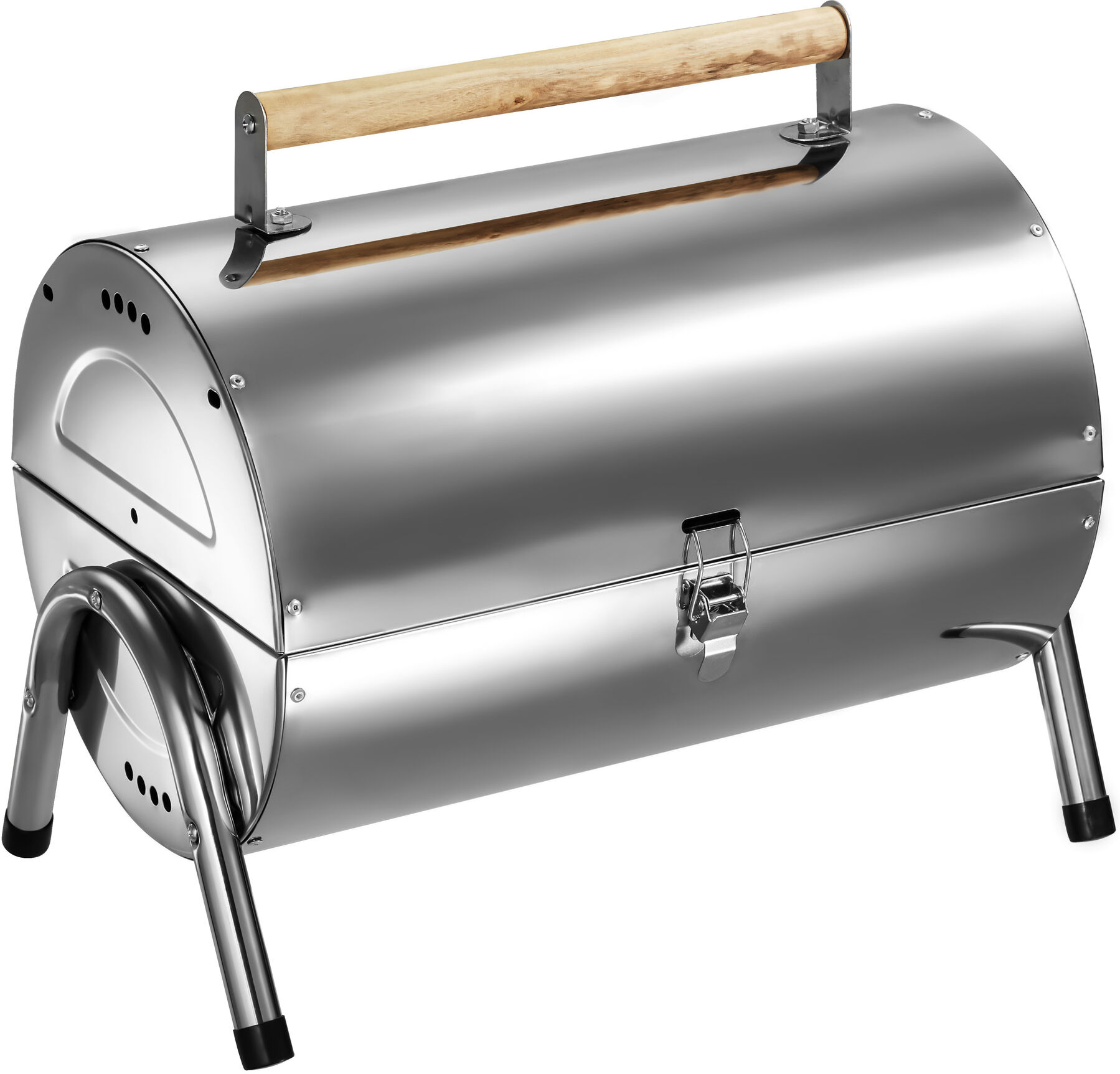 tectake Edelstahl BBQ-Grill - silber