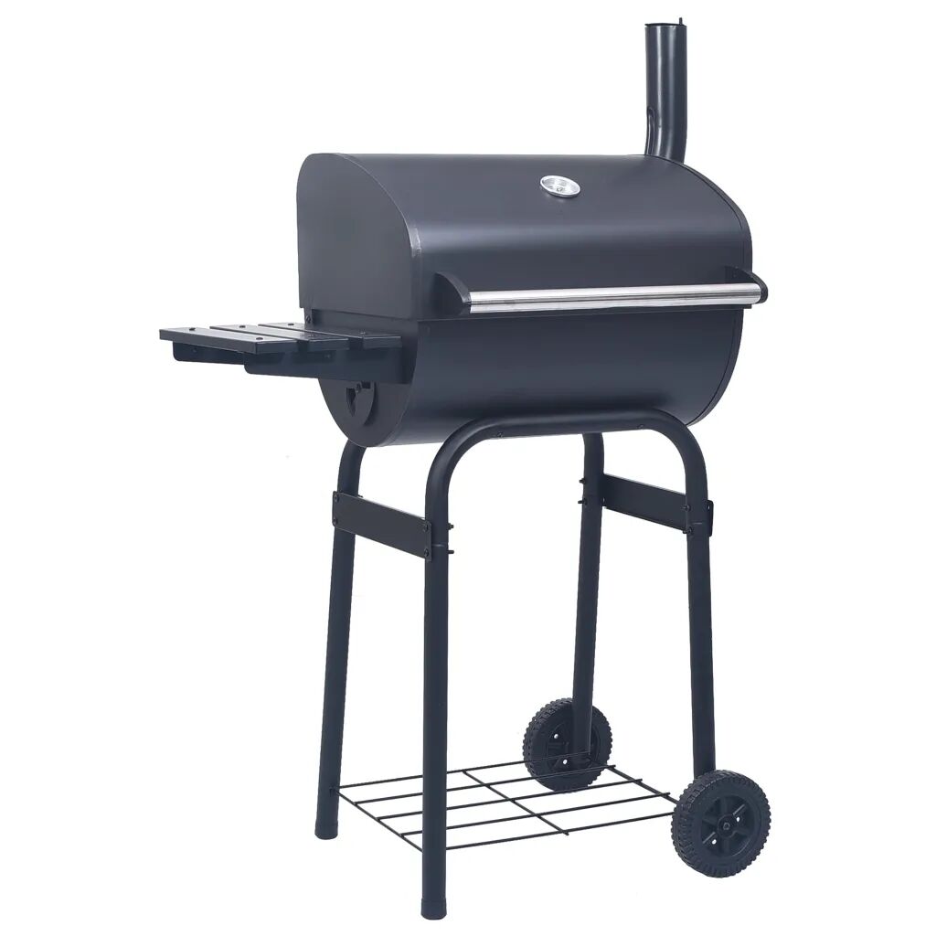 vidaXL Gril barbecue au charbon avec étagère inférieure Noir