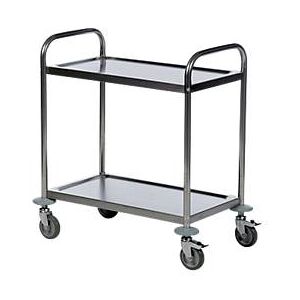 Rollcart Transportsysteme Edelstahl-Tischwagen 2 Etagen, 685 x 380 mm