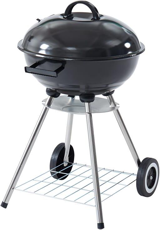 Vente-unique.ch Holzkohlegrill KOPPA - D. 45,8 cm x H. 75 cm - Schwarz