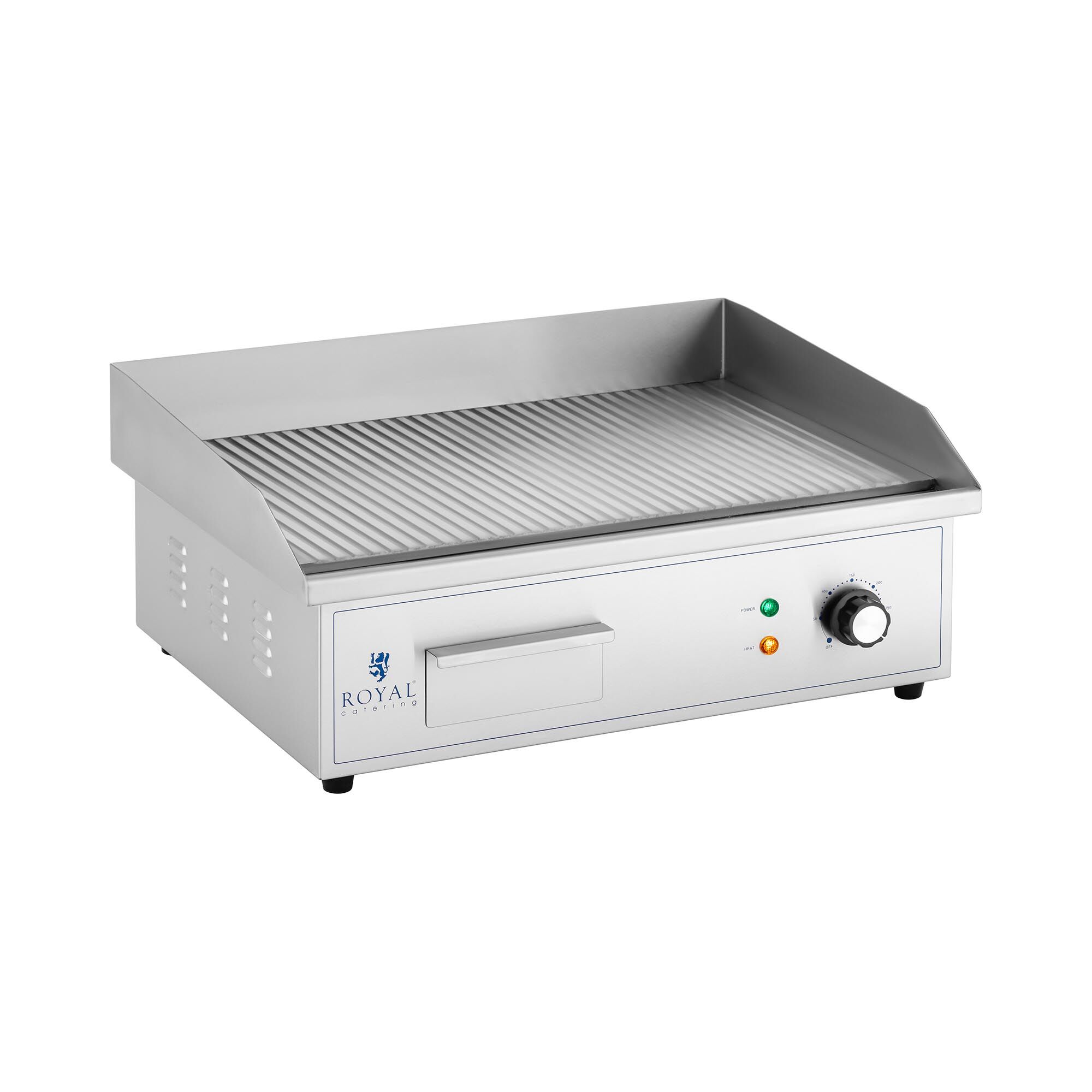 Royal Catering Elektrická grilovací deska - 550 x 350 mm - Royal Catering - Ribbed - 3 000 W RCPG 42