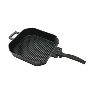 SANTOS BBQ Gusseisenpfanne mit abnehmbaren Griff 20 x 20 cm