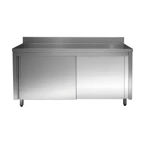 Inox E Inox GastroHero Edelstahl-Arbeitsschrank ECO 18x7 mit Aufkantung