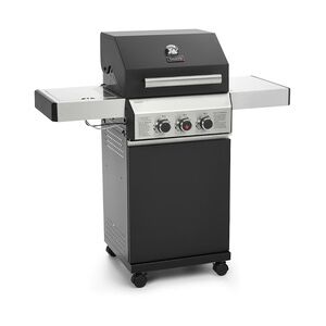 TAINO BLACK 2+1 Gasgrill mit Seitenbrenner Gasgrill 2 Brenner Matt Schwarz