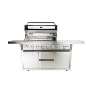 SANTOS P-618 Gasgrill Edelstahl mit 6 Hauptbrennern plus Infrarot-Heckbrenner und 800 Grad-Seitenbrenner