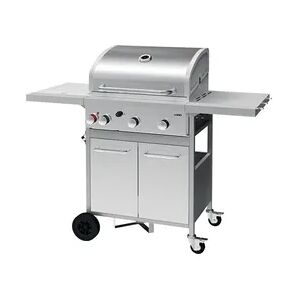 Gasgrill, Barbecue-Grill, 3+1 Edelstahl 12,8 KW, Außenküche mit Sichtfenster