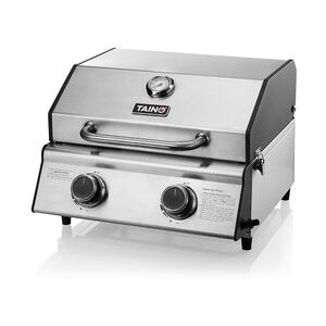 TAINO COMPACT 2.0 S Tischgrill 2 Brenner Gasgrill Edelstahl Kompakt Camping BBQ