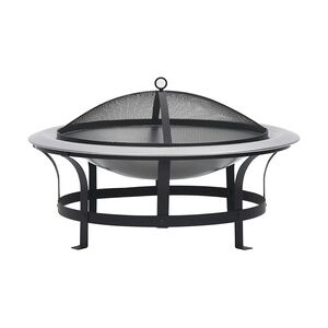 vidaXL Garten-Feuerschale mit Grill Edelstahl 76 cm