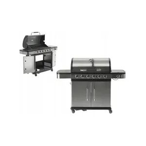 Gasgrill, Barbecue-Grill, 6+1 Edelstahl 20,2 KW, Außenküche