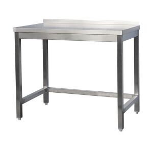 Brenn Blech GastroHero Edelstahl Arbeitstisch Profi  2000 x 700 mm - mit Aufkantung