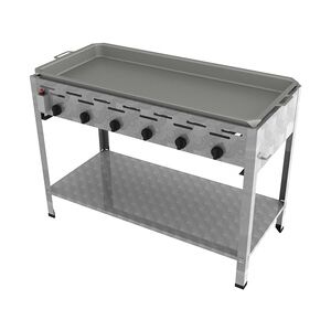 ChattenGlut Professional Gastrobräter 6-flammig Standgerät 22,0 kW mit Gewerberegler und SBS 1140x530x800mm mit Pfanne