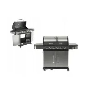 Gasgrill, Barbecue-Grill, 6+1 Edelstahl 20,2 KW, Außenküche