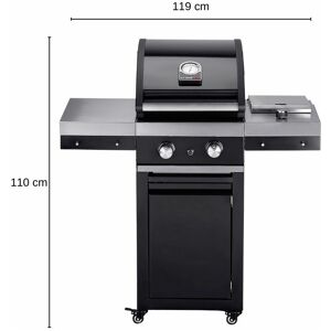 Grandhall Living Style - Grandhall Gasgrill Classic G2 Trolley Grill Gas Garten Gartenkamin Kamin 11,7 kW