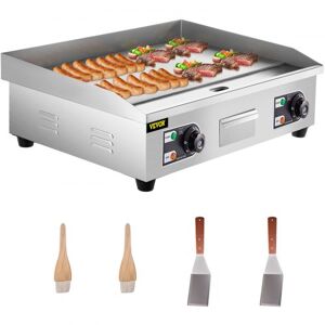 VEVOR 4400w Grill Plate Electric 77cm Countertop Griddle Griddleplatte Edelstahl Gastro Grill BBQ Kochplatte für Barbecue BBQ Cooking