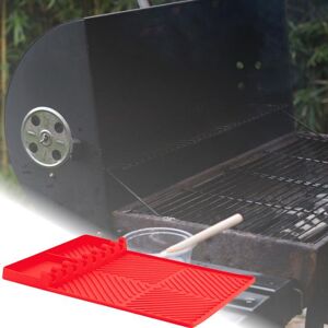 Kitchen Artifact Silicone Grill Side Shelf Mat For Blackstone Bbq Grill Heat Resistant Spill Resistant 3 In 1 Silicone Spatula Mat With Drip Pad Food Grade Keep Grill