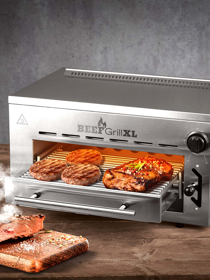 GOURMETmaxx Oberhitze-Hochtemperatur-Gasgrill 'Beef Grill XL' GOURMETmaxx Silberfarben