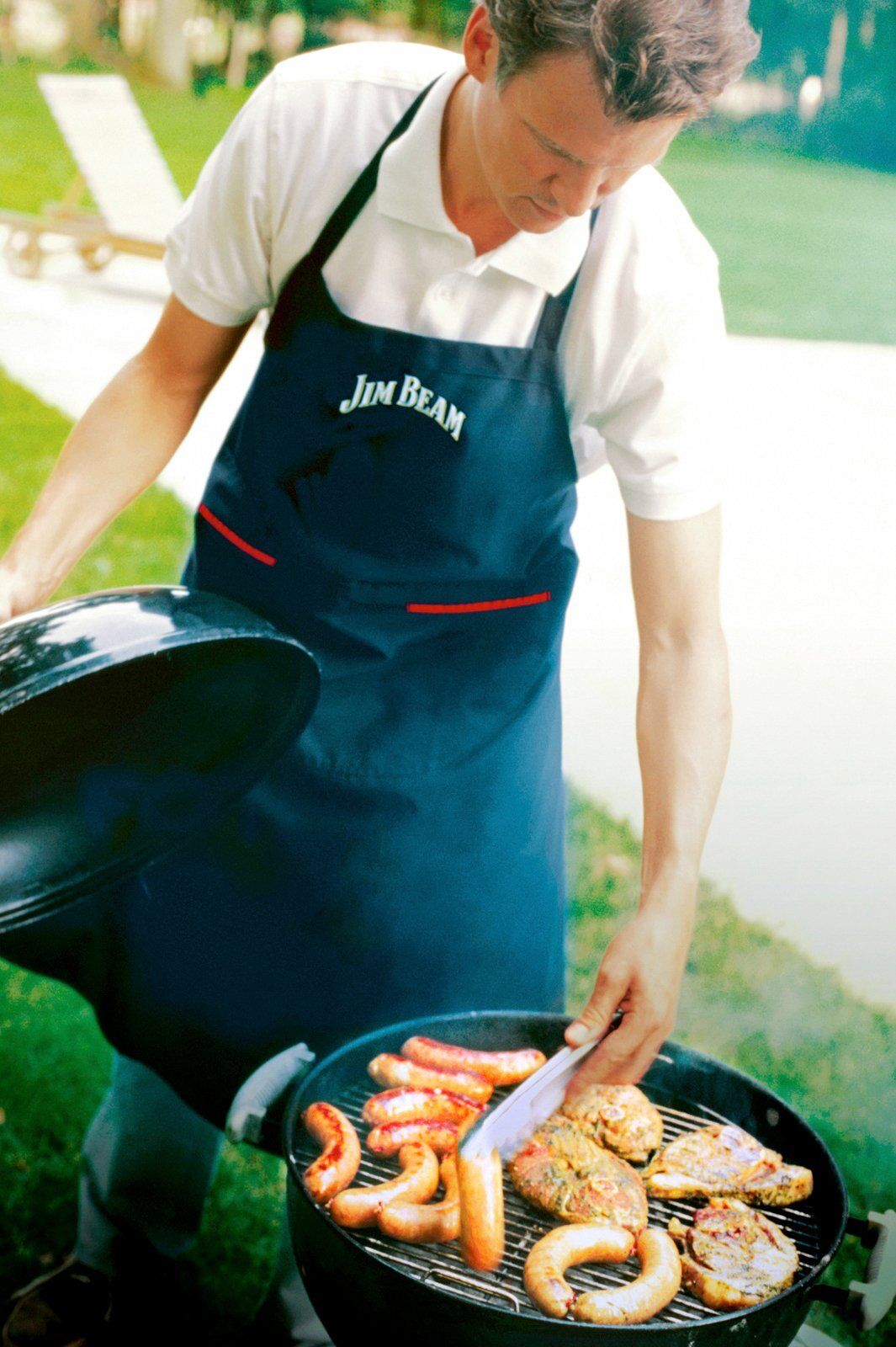 Beam Jim Beam BBQ Grillschürze, mit Taschen