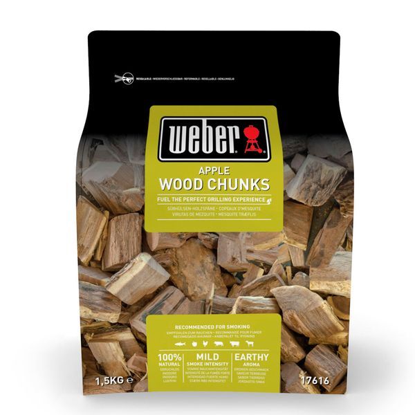 Weber Wood Chunks - Fire spice HolzstÃ¼cke aus Apfelholz Schwarz