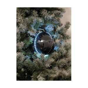 Europalms LED Snowball 8cm, black 5x TILBUD NU sort