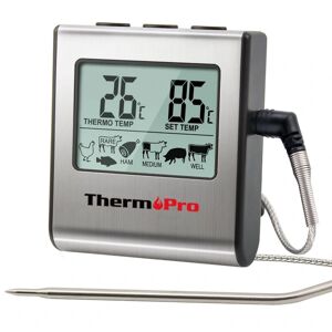 TP16 digitalt stegetermometer termometer med timer til grill, grill, ryger