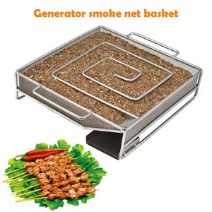 Jettbuying Kold røg Generator BBQ Grill Grill Madlavningsværktøj Ryger Min Silver one size