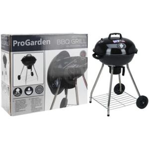 ProGarden grill på hjul 47 cm sort